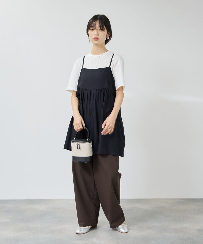 NAVY  SARARI 接触冷感 リネンブレンド マリンパンツ レディース商品画像-23