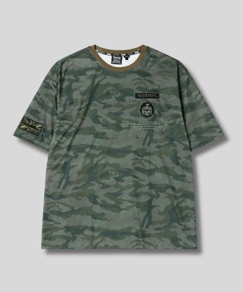 Norton カモフラ柄 ワッペンバックロゴクルーネック半袖Tシャツ メンズ商品画像-2