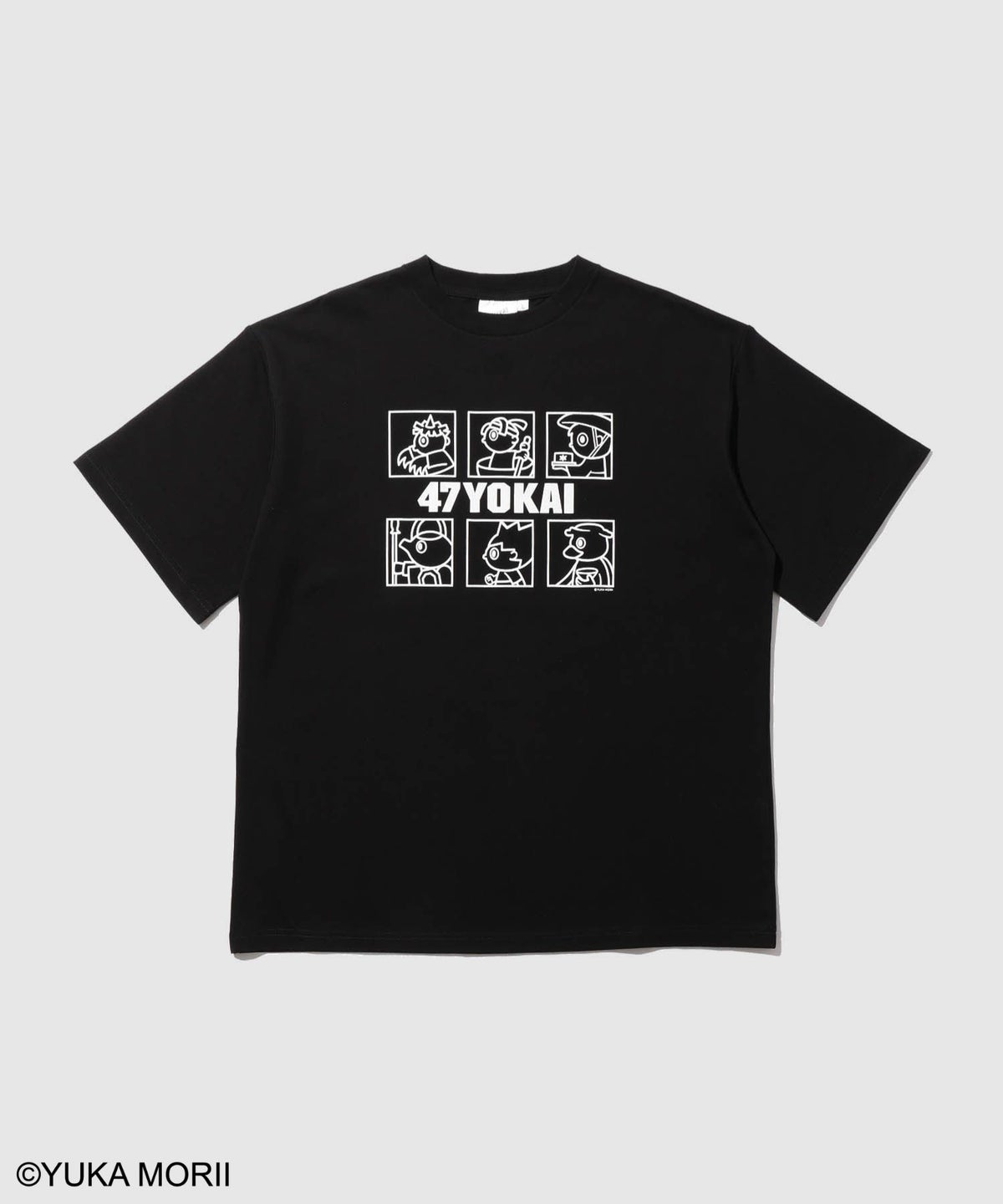 47YOKAI YOKAIモノクロキャラクタープリントTシャツ メンズ メール便 対応商品