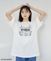 47YOKAI  YOKAIモノクロキャラクタープリントTシャツ メンズ メール便 対応商品商品サムネイル-4