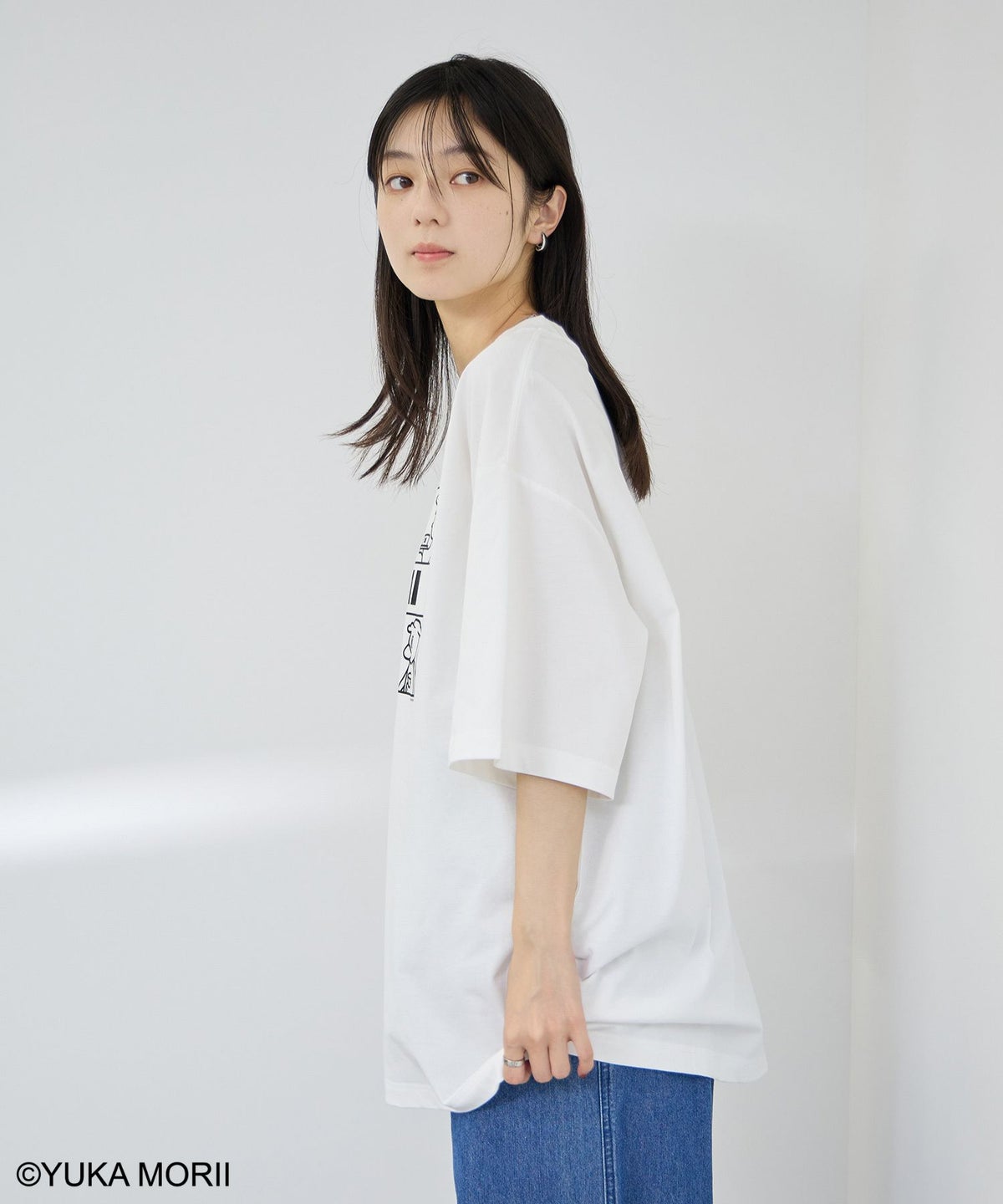 47YOKAI YOKAIモノクロキャラクタープリントTシャツ メンズ メール便 対応商品