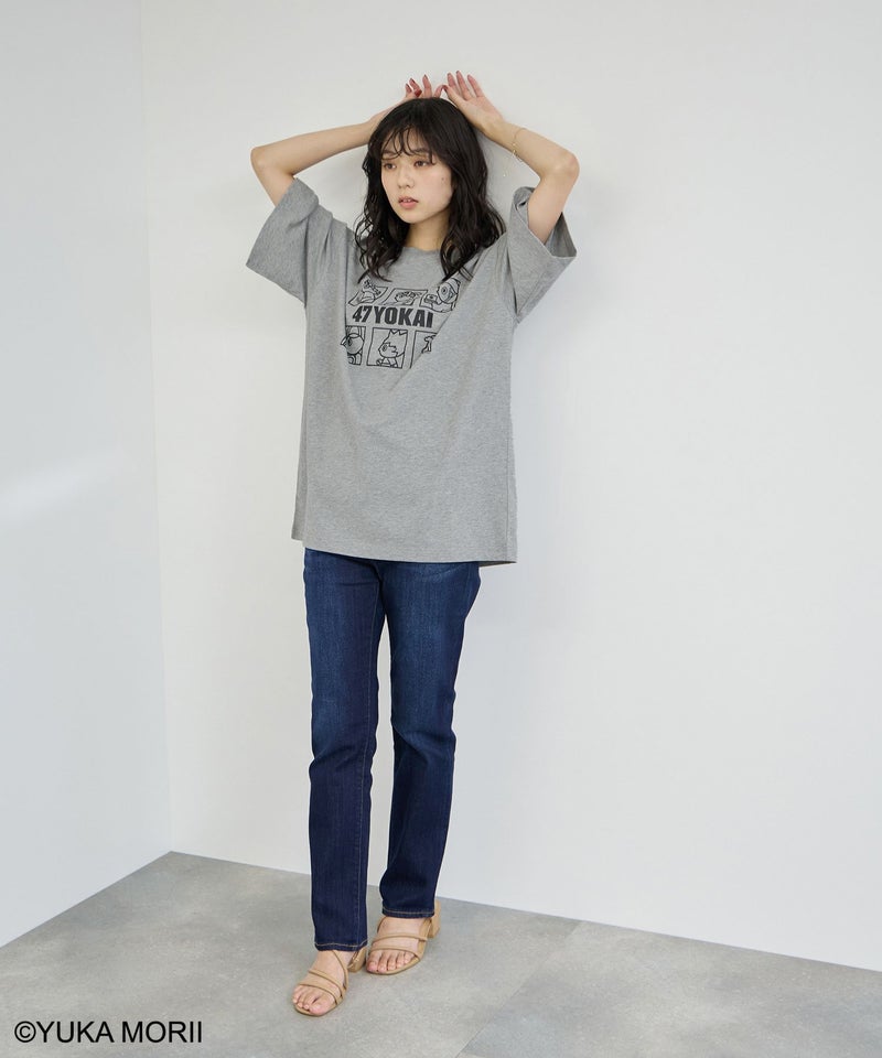 47YOKAI  YOKAIモノクロキャラクタープリントTシャツ メンズ メール便 対応商品商品画像-12