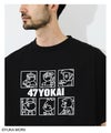 47YOKAI  YOKAIモノクロキャラクタープリントTシャツ メンズ メール便 対応商品商品サムネイル-17