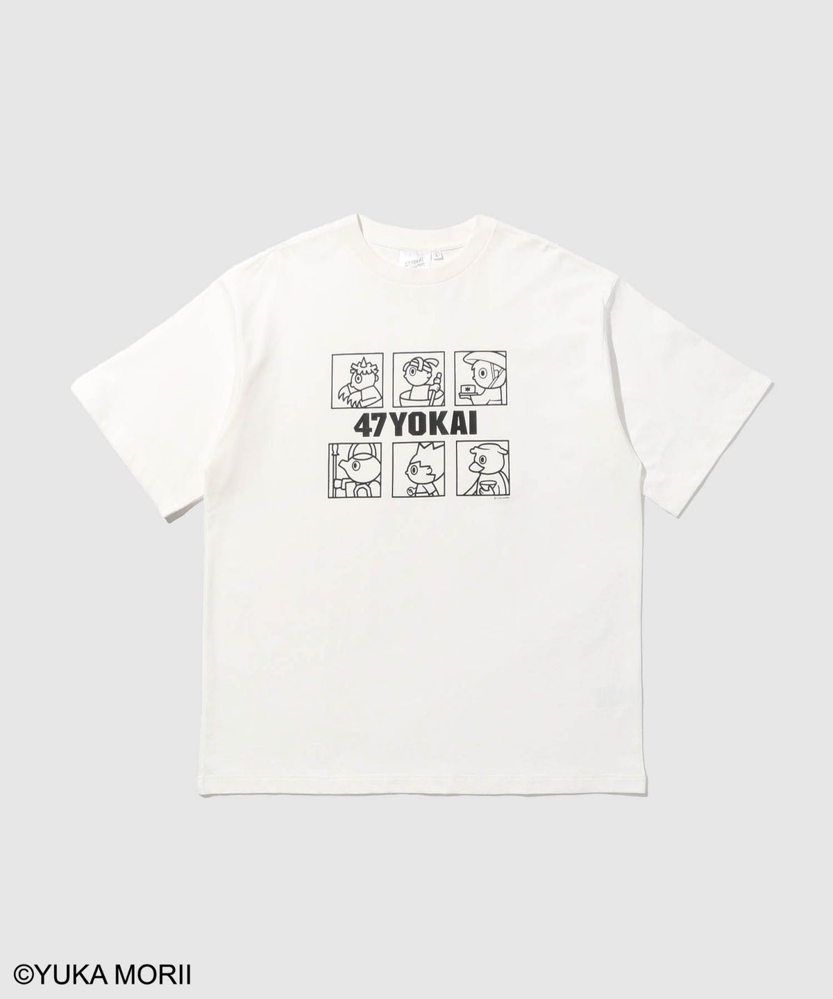 47YOKAI YOKAIモノクロキャラクタープリントTシャツ メンズ メール便 対応商品
