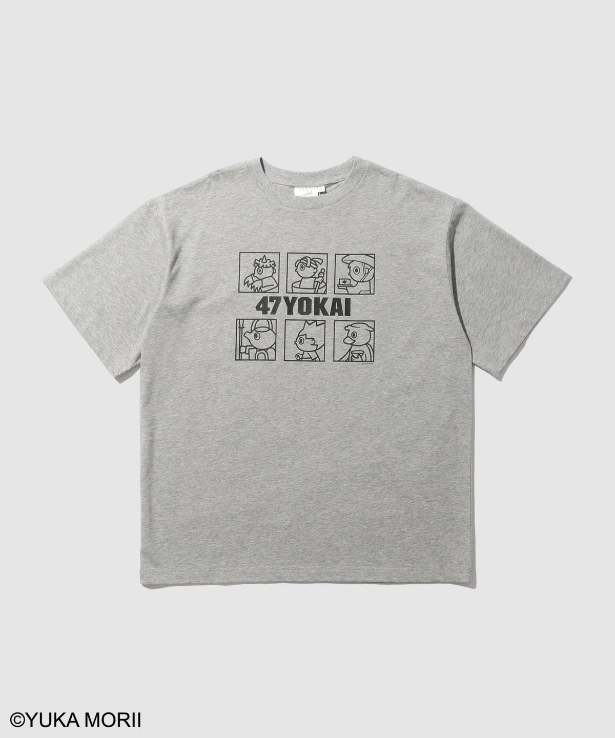 47YOKAI YOKAIモノクロキャラクタープリントTシャツ メンズ メール便 対応商品