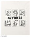 47YOKAI YOKAIモノクロキャラクタープリントTシャツ メンズ メール便 対応商品商品サムネイル-25