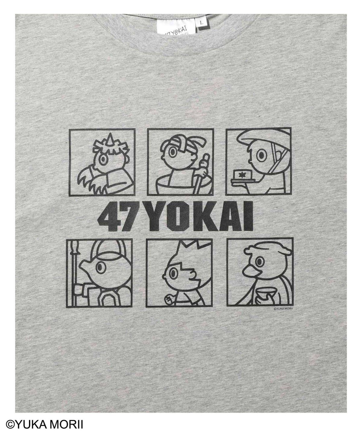 47YOKAI YOKAIモノクロキャラクタープリントTシャツ メンズ メール便 対応商品