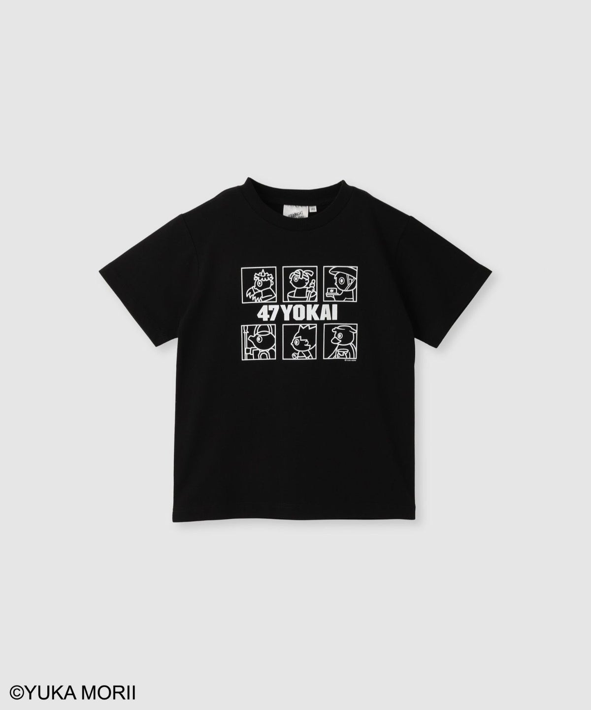 47YOKAI YOKAIモノクロキャラクタープリントTシャツ キッズ メール便 対応商品