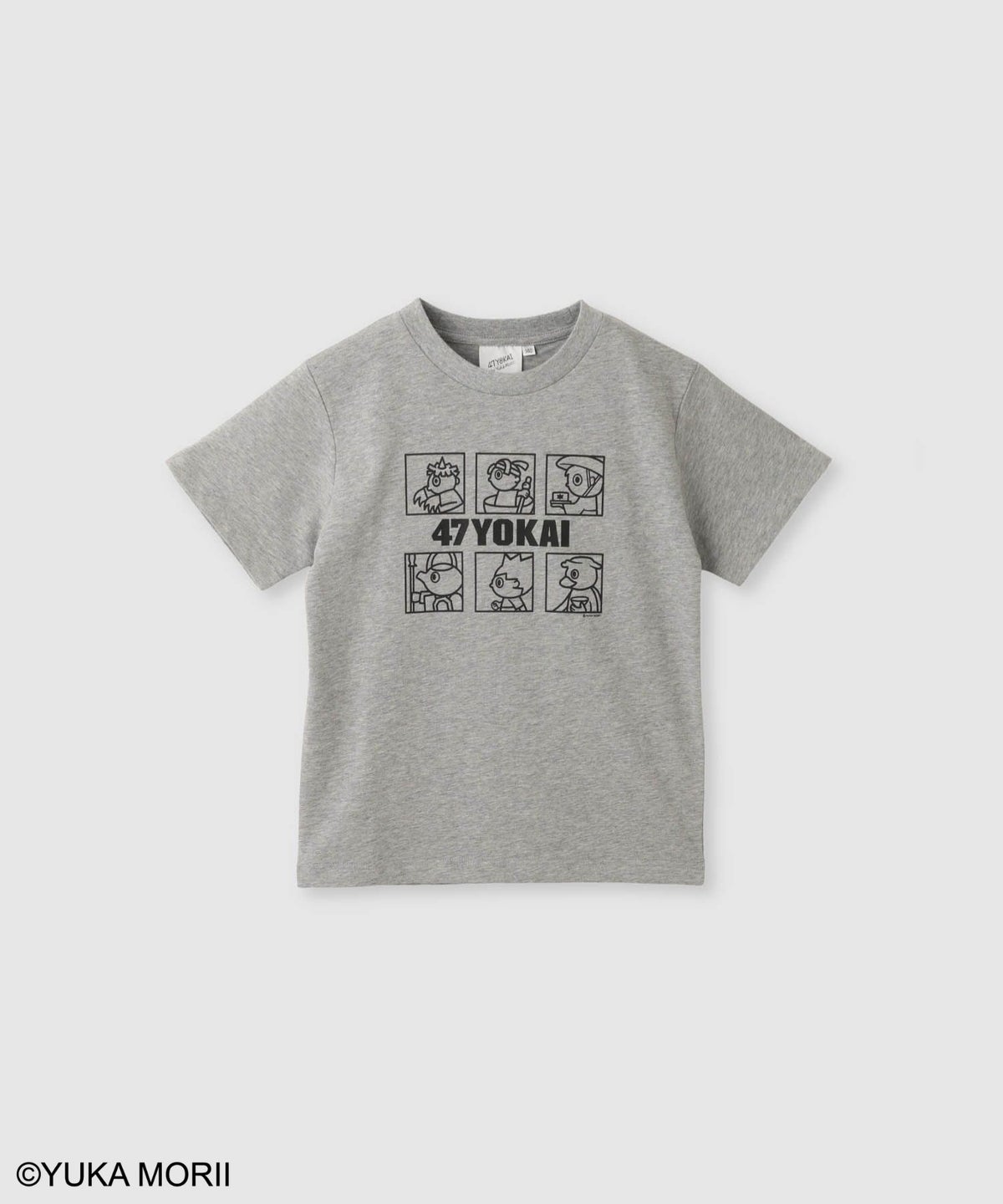 47YOKAI YOKAIモノクロキャラクタープリントTシャツ キッズ メール便 対応商品