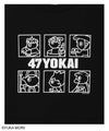 47YOKAI  YOKAIモノクロキャラクタープリントTシャツ キッズ メール便 対応商品商品サムネイル-6