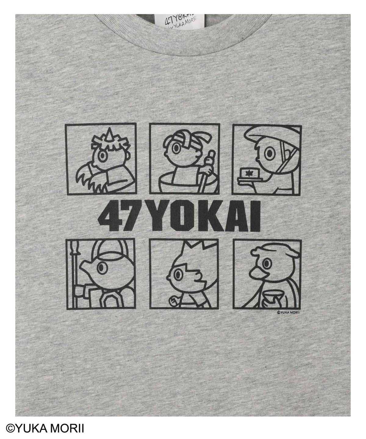 47YOKAI YOKAIモノクロキャラクタープリントTシャツ キッズ メール便 対応商品