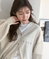 Classical Elf ひらっとサラッと心が躍る。オーバーサイズランダムタックシアーカーディガン商品サムネイル-8