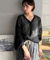 Classical Elf ひらっとサラッと心が躍る。オーバーサイズランダムタックシアーカーディガン商品サムネイル-13