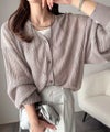 Classical Elf ひらっとサラッと心が躍る。オーバーサイズランダムタックシアーカーディガン商品サムネイル-30