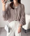 Classical Elf ひらっとサラッと心が躍る。オーバーサイズランダムタックシアーカーディガン商品サムネイル-34