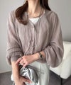 Classical Elf ひらっとサラッと心が躍る。オーバーサイズランダムタックシアーカーディガン商品サムネイル-35