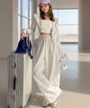 Classical Elf 【mily bilet】ラフなのに上品見え!ウエストレースがアクセントの主役級カーブスウェットパンツ商品サムネイル-25