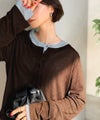 Classical Elf マルチWAYで着回し自在。リブ素材×シアー素材トップス 2枚セットアップ(長袖)商品サムネイル-2