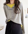 Classical Elf マルチWAYで着回し自在。リブ素材×シアー素材トップス 2枚セットアップ(長袖）商品サムネイル-13