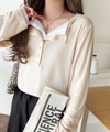 Classical Elf マルチWAYで着回し自在。リブ素材×シアー素材トップス 2枚セットアップ(長袖)商品サムネイル-25