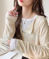 Classical Elf マルチWAYで着回し自在。リブ素材×シアー素材トップス 2枚セットアップ(長袖）商品サムネイル-26