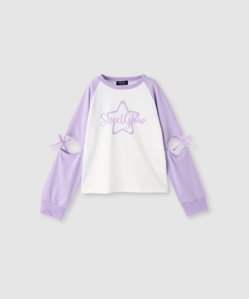 RICH MIX スターグラフィックスリットリボン長袖Tシャツ キッズ メール便 対応商品商品画像-2
