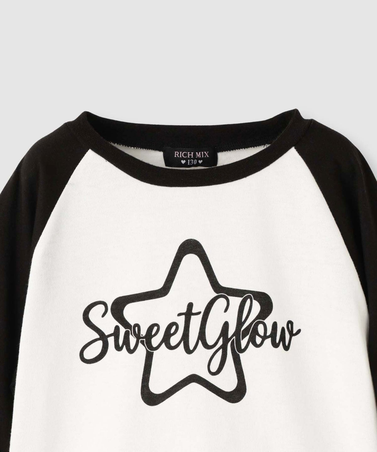 RICH MIX スターグラフィックスリットリボン長袖Tシャツ キッズ メール便 対応商品