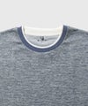 NAVY SARARI メランジワッフルフェイクレイヤードクルーネックTシャツ 速乾 メンズ メール便 対応商品商品サムネイル-6
