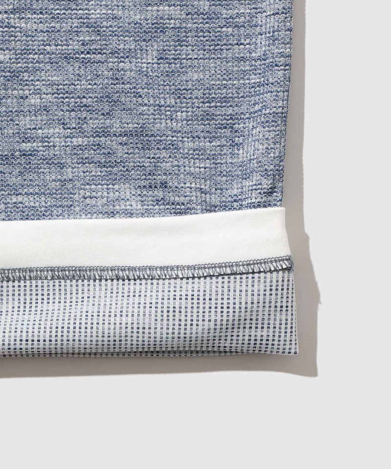 NAVY  SARARI メランジワッフルフェイクレイヤードクルーネックTシャツ 速乾 メンズ メール便 対応商品商品画像-7