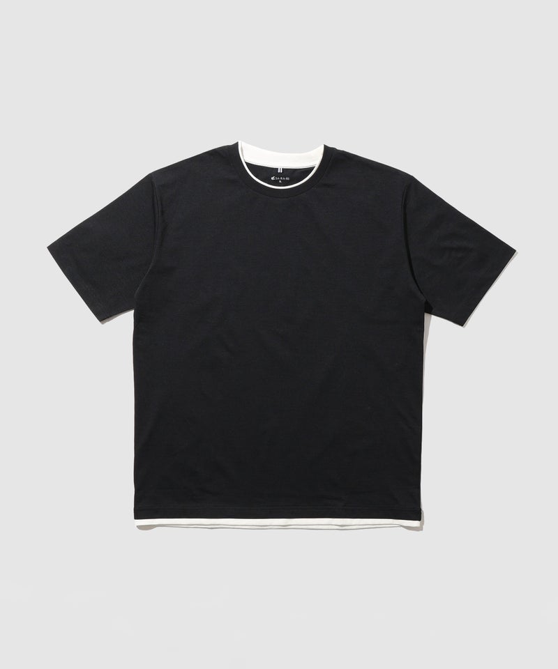 NAVY SARARI 接触冷感 テック天竺ダブルクルーネックTシャツ 速乾 メンズ メール便 対応商品商品画像-2