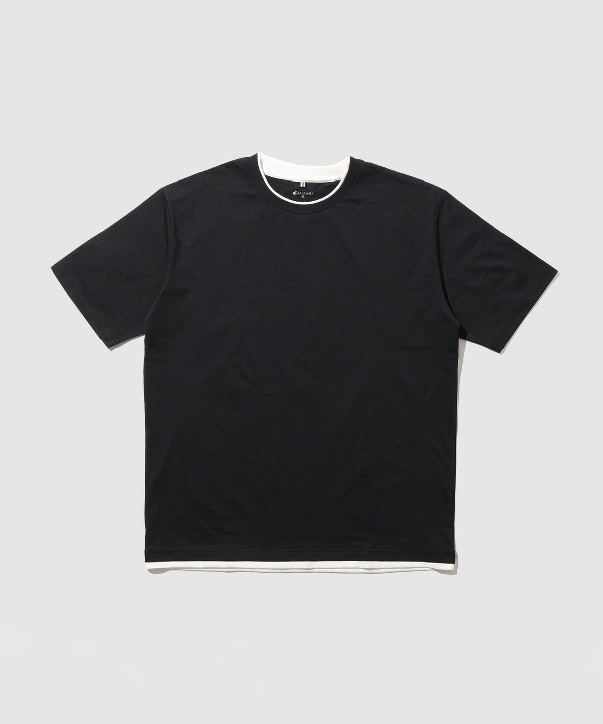 NAVY SARARI 接触冷感 テック天竺ダブルクルーネックTシャツ 速乾 メンズ メール便 対応商品