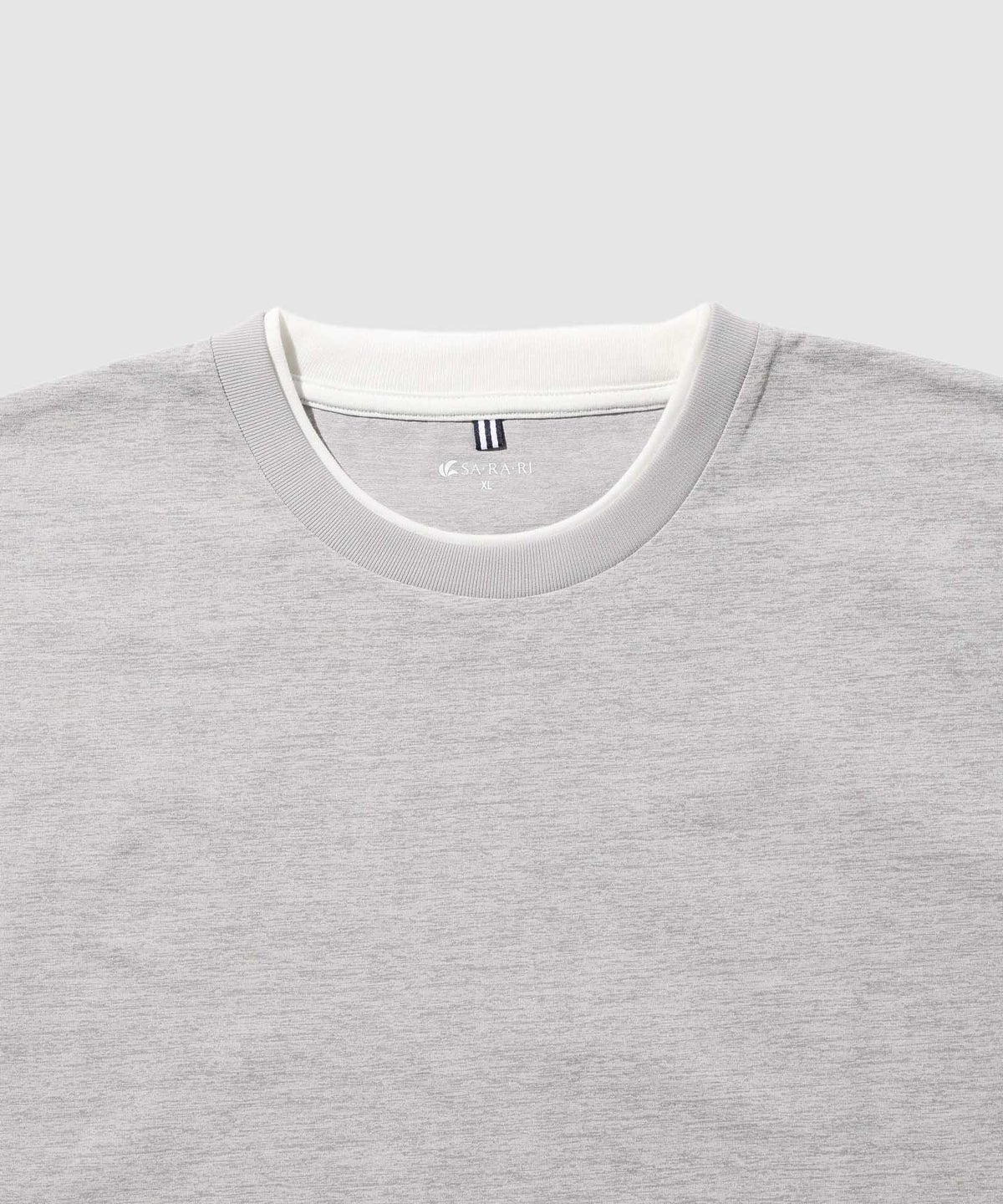 NAVY SARARI 接触冷感 テック天竺ダブルクルーネックTシャツ 速乾 メンズ メール便 対応商品