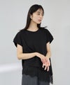 Idnes  レイヤードデザイン アシンメトリーレースTシャツ レディース メール便 対応商品商品サムネイル-10