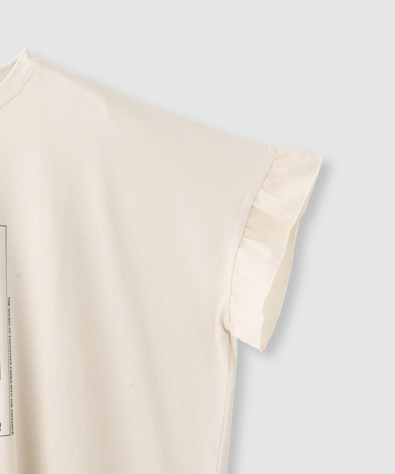 NAVY SARARI 接触冷感 袖フリルコンパクトTシャツ レディース メール便 対応商品商品画像-6