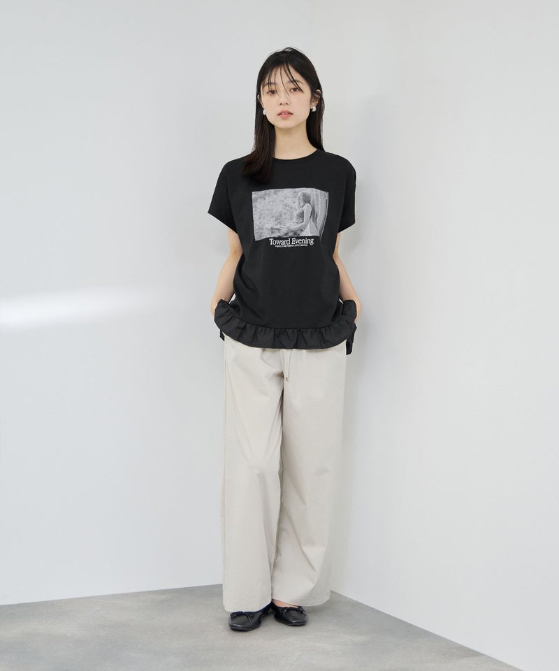 NAVY SARARI 接触冷感 裾フリルノースリーブ レディース商品画像-10