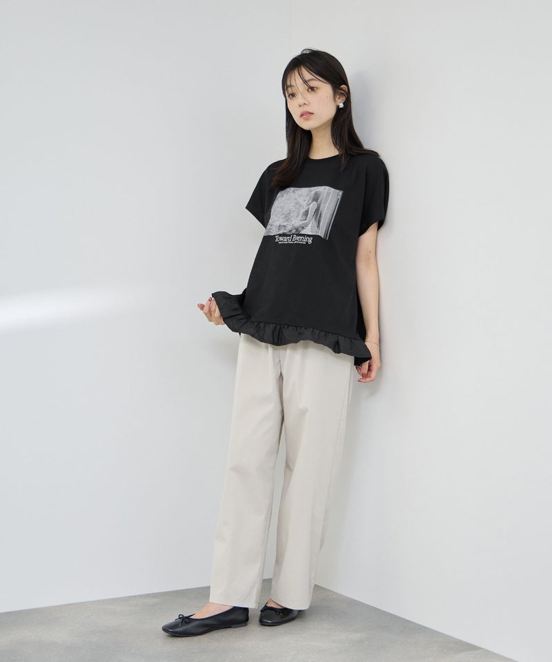 NAVY SARARI 接触冷感 裾フリルノースリーブ レディース商品画像-11