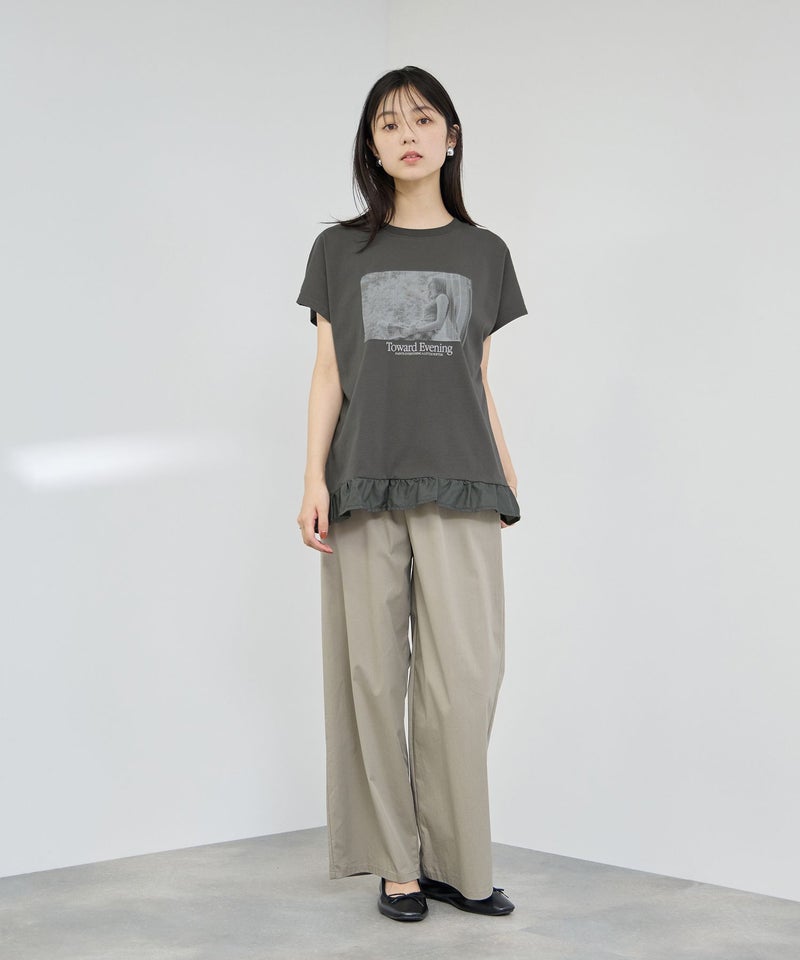 NAVY SARARI 接触冷感 裾フリルノースリーブ レディース商品画像-14