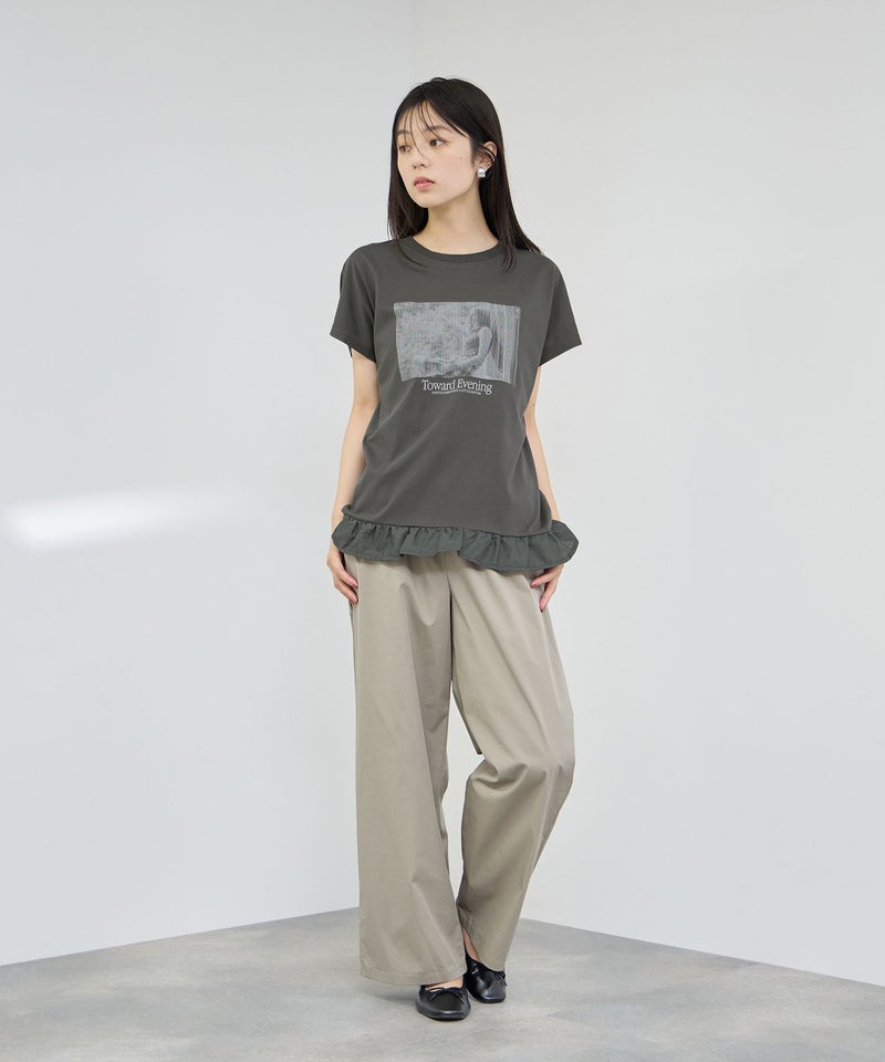 NAVY SARARI 接触冷感 裾フリルノースリーブ レディース商品画像-15