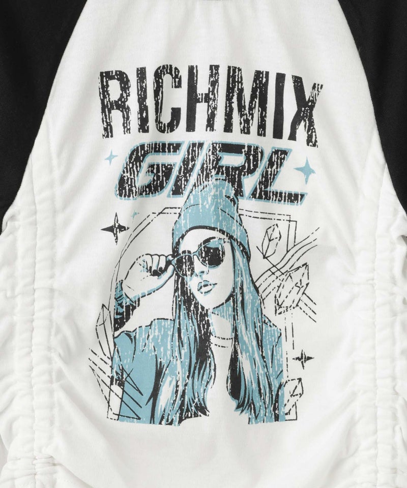 RICH MIX ドロストシャーリング ラグラン長袖Tシャツ キッズ メール便 対応商品商品画像-7