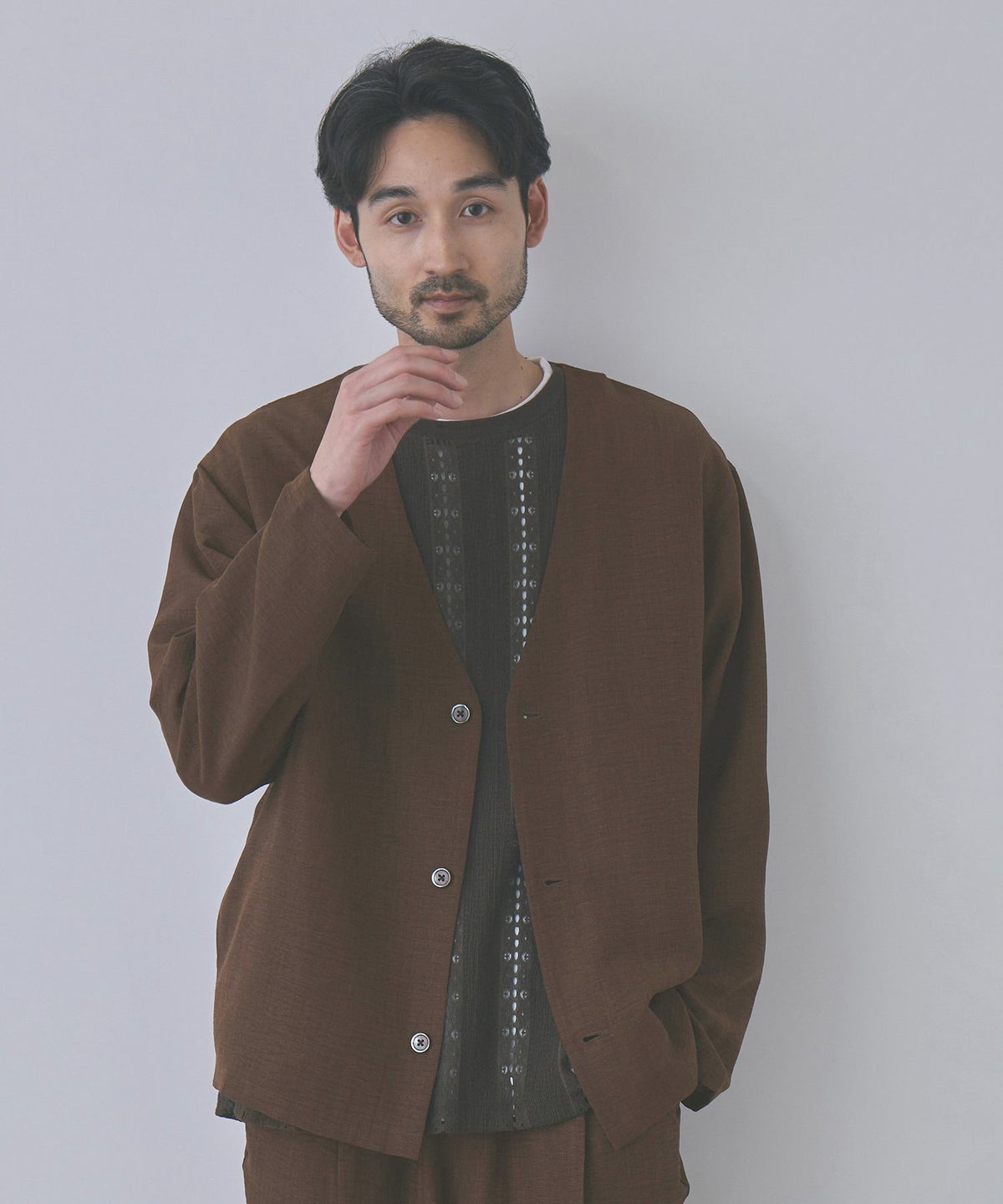URBAN COLLECTION UVカット ライトプリペラカーディガン メンズ