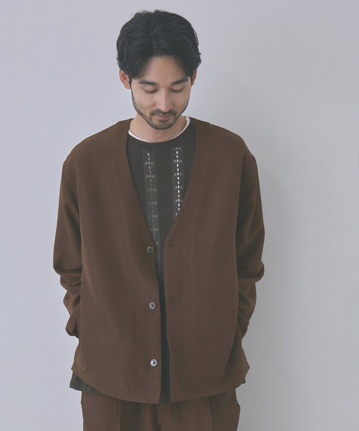 URBAN COLLECTION UVカット ライトプリペラカーディガン メンズ