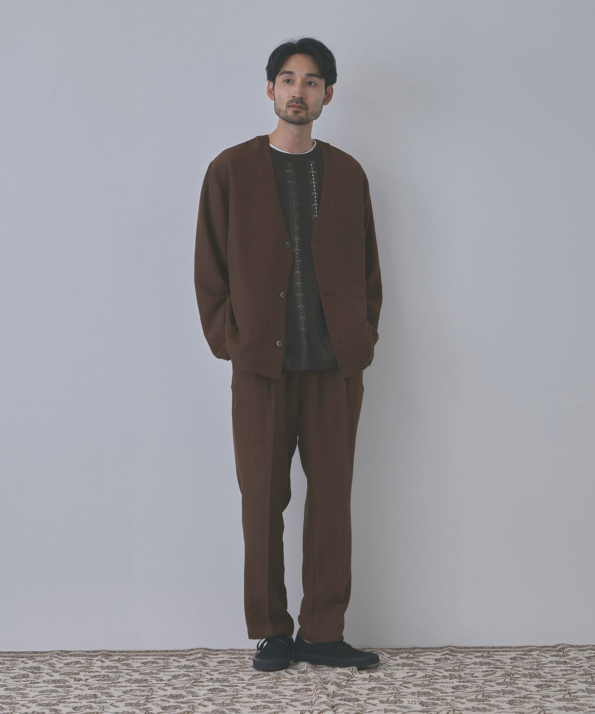 URBAN COLLECTION UVカット ライトプリペラワイドイージーパンツ メンズ
