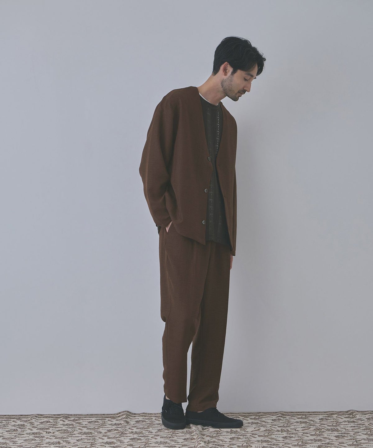URBAN COLLECTION UVカット ライトプリペラワイドイージーパンツ メンズ