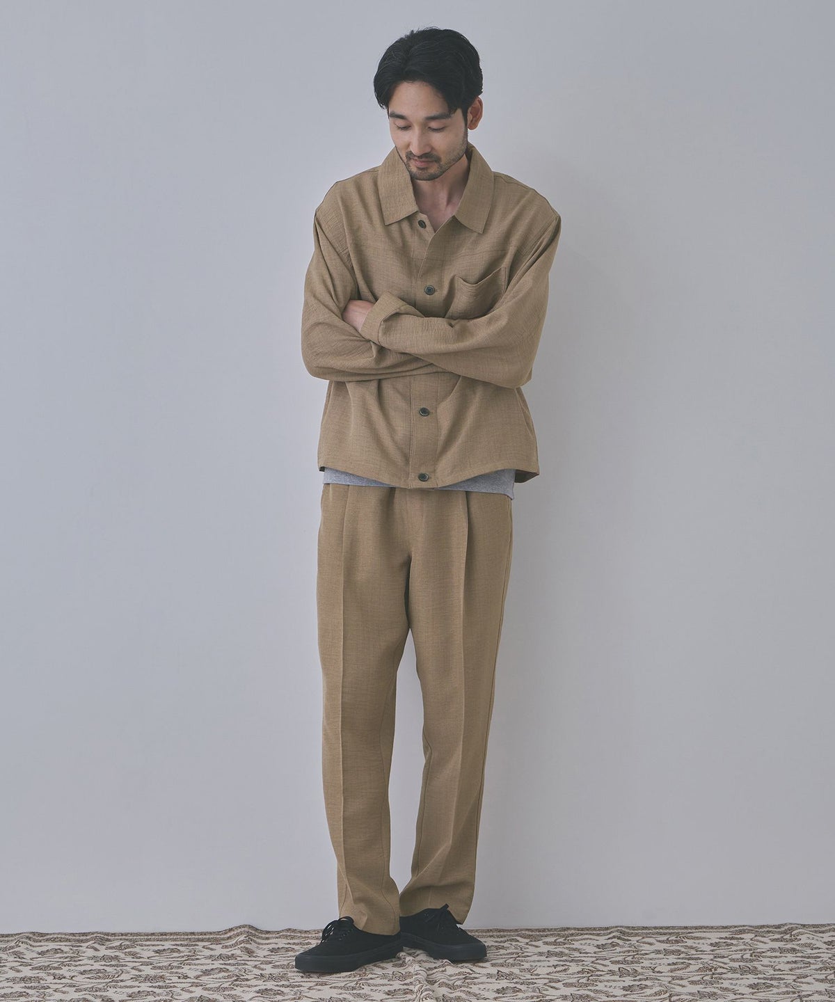 URBAN COLLECTION UVカット ライトプリペラワイドイージーパンツ メンズ