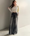 Classical Elf 【mily bilet】カジュアルにきらめきを。パールビジューワイドストレートデニムパンツ商品サムネイル-11