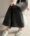 Classical Elf 【mily bilet】カジュアルにきらめきを。パールビジューワイドストレートデニムパンツ商品サムネイル-14