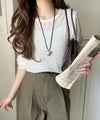 Classical Elf ほどよい透け感が大人上品。総柄シアーレーストップス(長袖)商品サムネイル-9