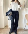 Classical Elf ほどよい透け感が大人上品。総柄シアーレーストップス(長袖)商品サムネイル-11
