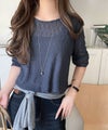 Classical Elf ほどよい透け感が大人上品。総柄シアーレーストップス(長袖)商品サムネイル-24