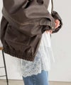 Classical Elf 大人のきれいめカジュアル、体型も美しくカバー。裾レースカットソードッキングTシャツ（長袖）商品サムネイル-10